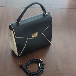 Elegant Black and Cream Handbag